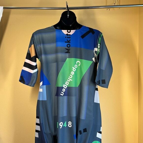 Matter Matters Mokita Midi Summer Dress Grey One Size Oversized Designer - Picture 11 of 16